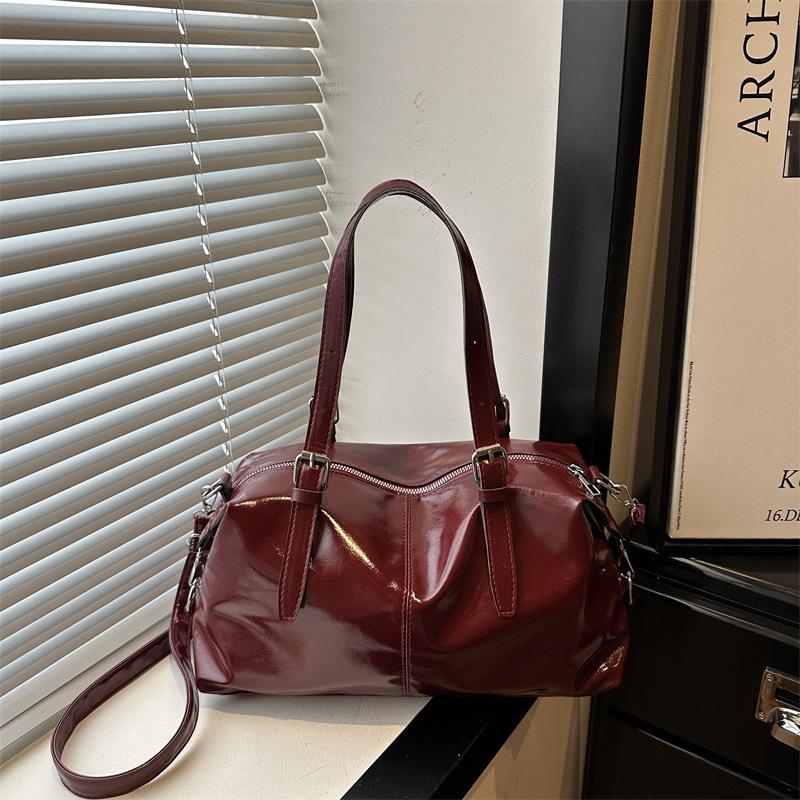 Bolso Boston de Gran Capacidad de un Solo Hombro, Estilo de Gama Alta, Bolso de Hombro para Mujer