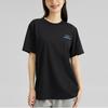 Skechers Colorful Casual Series Solid Color Breathable Round Neck Knitted Short Sleeve T-Shirt Unisex Tops Carbon-Black L223U165-0018
