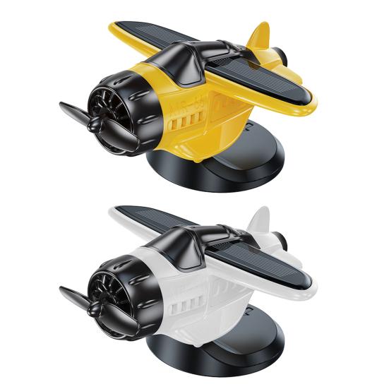 Solární osvěžovač vzduchu do auta Ozdoba letadla driftujícího na palubní desce auta Solární rotující model letadla Příslušenství na palubní desku automobilu