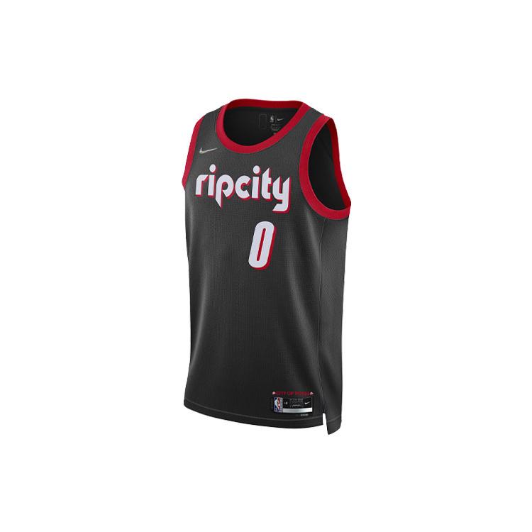 Nike Nba Portland Trail Blazers City Edition Mixtape Damian Lillard Maillot Jersey DB4043-010 L