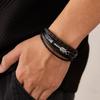 Mens Multi Layer Leather Bracelet with Magnetic Clasps Fine Baby Boy Bracelets Jewellery Stainless Steel ALN25123076