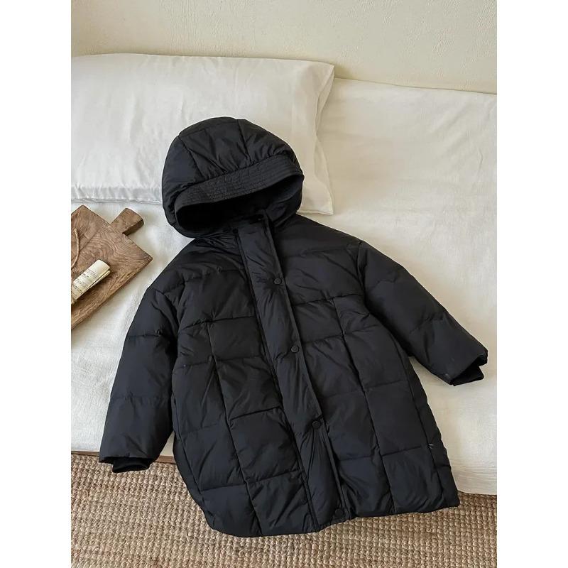 Kinder Weiße Entendaunenjacke Dicke Warme Lange Oberbekleidung für Jungen Mädchen Parkas 2024 Winter Neue Casual Teenager Kinder Mäntel