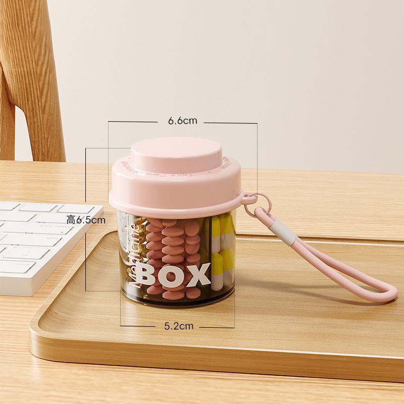 

1pc Portable Sealed Pill Organizer Box,Partition medicine box for travel, mini multifunctional packaging medicine box storage