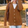 Women's Solid-color Fashionable Long-sleeved Top Cardigan