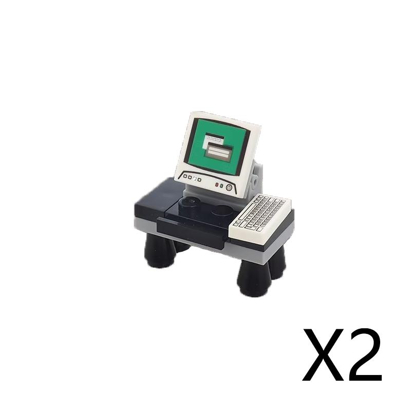 Accesorii Imprimate Oras Blocuri de Constructie Controller Calculator Monitor Tastatura Tablou de Bord Telefon Mobil Radio Mini Caramizi Jucarii pentru Copii