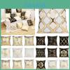 Elegant Bronzing Geometric Cushion Cover With Multicolor Options For Stylish Home Decor