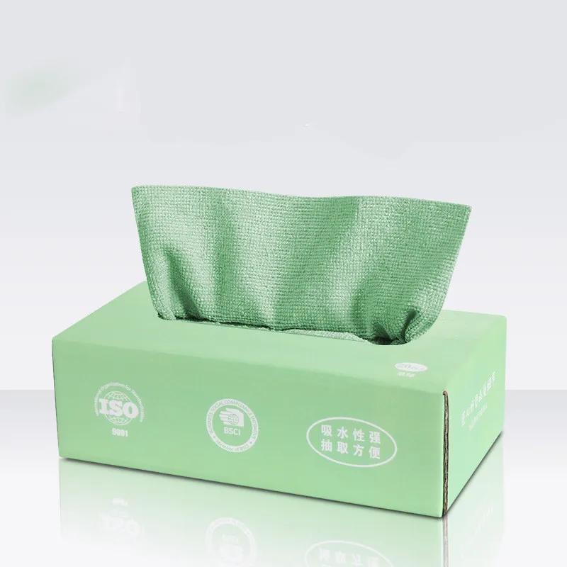 1 Box Extractable Cleaning Cloth Household Kitchen Disposable Cleaning Cloth Absorbent Non Hair Shedding NonOil Stained Paper