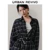 UR2026 Women's Casual Color-block Plaid Dress