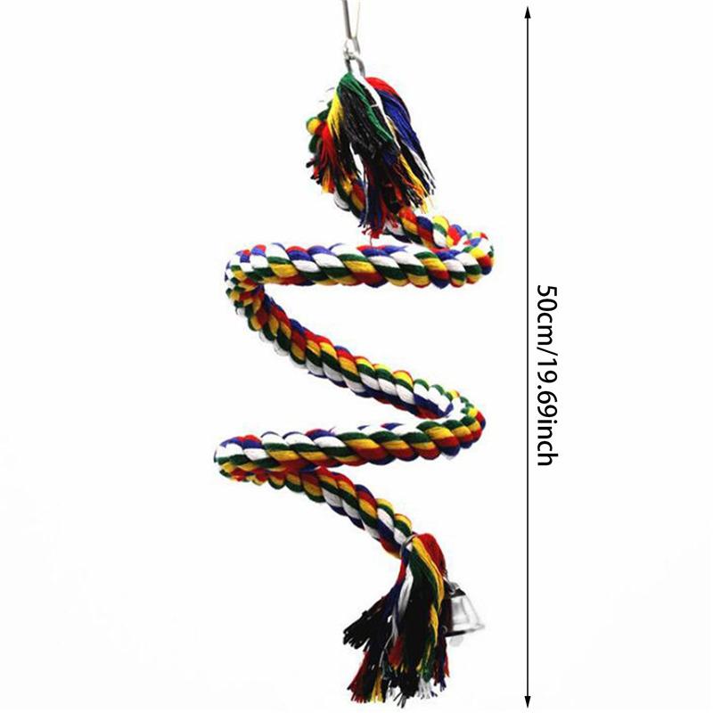 Pet Bird Chewing Toy Colorful Wooden Blocks Acrylic Beads Parrot Toy Bite Bridge Bird Tearing Toy Cockatiels Training Hang Swing