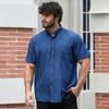 Men's Plus Size Plaid Short Sleeve Shirt