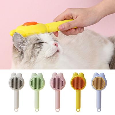 Escova Slicker Autolimpante Escova para Tosquia de Animais de Estimação Escova para Soltar Pelos Pente Suave Removedor de Subpelo para Gatos e Cães de Pelo Longo e Curto
