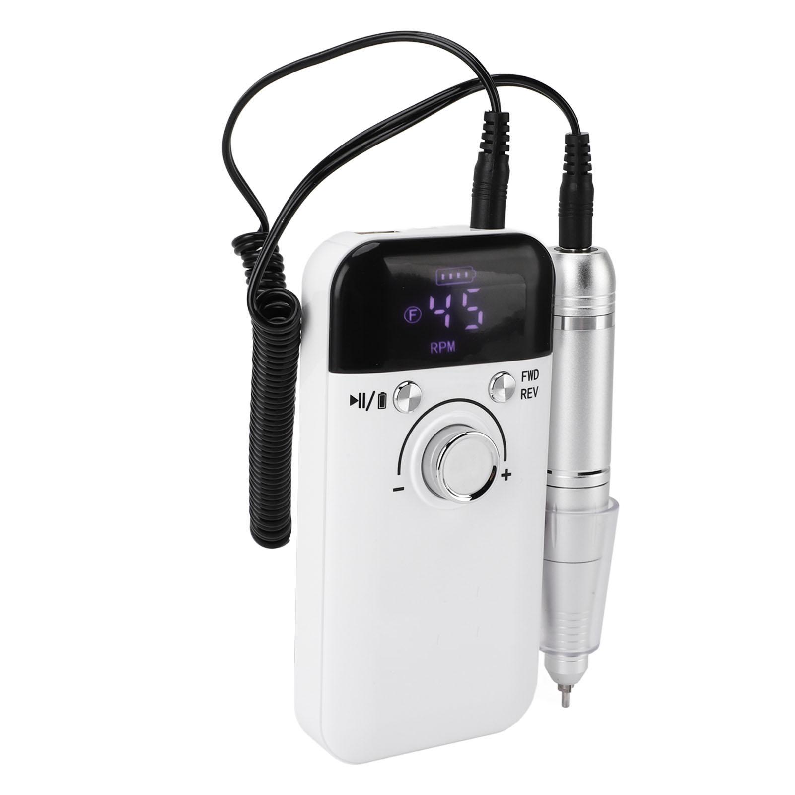 

Портативная дрель для ногтей, перезаряжаемая, профессиональная, эффективная, многофункциональная, электрическая пилка для ногтей 45000 об/мин