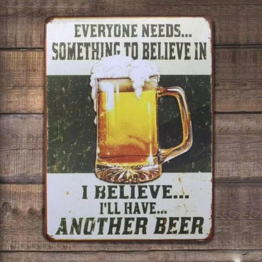 Vintage Metal Poster Beer Sign Bar Wall Decor