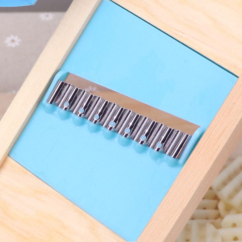 Potato Slicer Cut Potato Grid Wipe Grid Knife Vegetable Cutter Wave Knife Cut Flower Knife Gadgets Accessories
