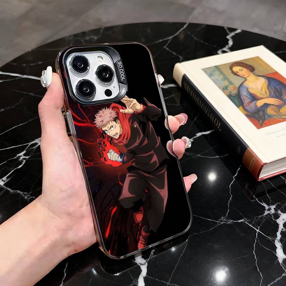 Jujut-su Y-Yuji I-Itadori-YI K-Kaisen Phone Case For iPhone 17,16,15,14,13,12,11 Plus,Pro,Colorful Silver Phone Case Funda Cover