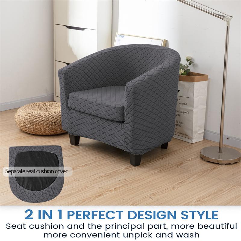 Stretch-Badewannen-Jacquard-Stuhlbezüge, elastisches Gitter, Freizeit-Badewannensessel-Sitzbezug, Arm-Sofa-Schutz, waschbarer Schonbezug