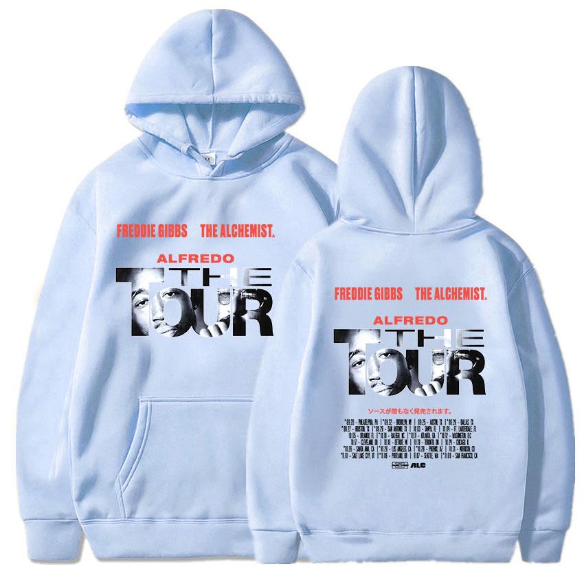 Freddie Gibbs ALFREDO Tour Hoodies Autumn/Winter Loose Hooded Sweatshirts for Male Warm Fleece Men Women Pullovers Streetwear