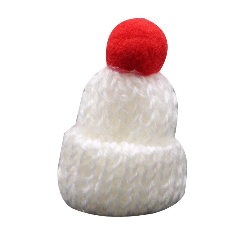 Bundle of 10 Mini Knitted Hats Clothing Accessories and Children Hair Accessories for DIY Decorative Crafts Household