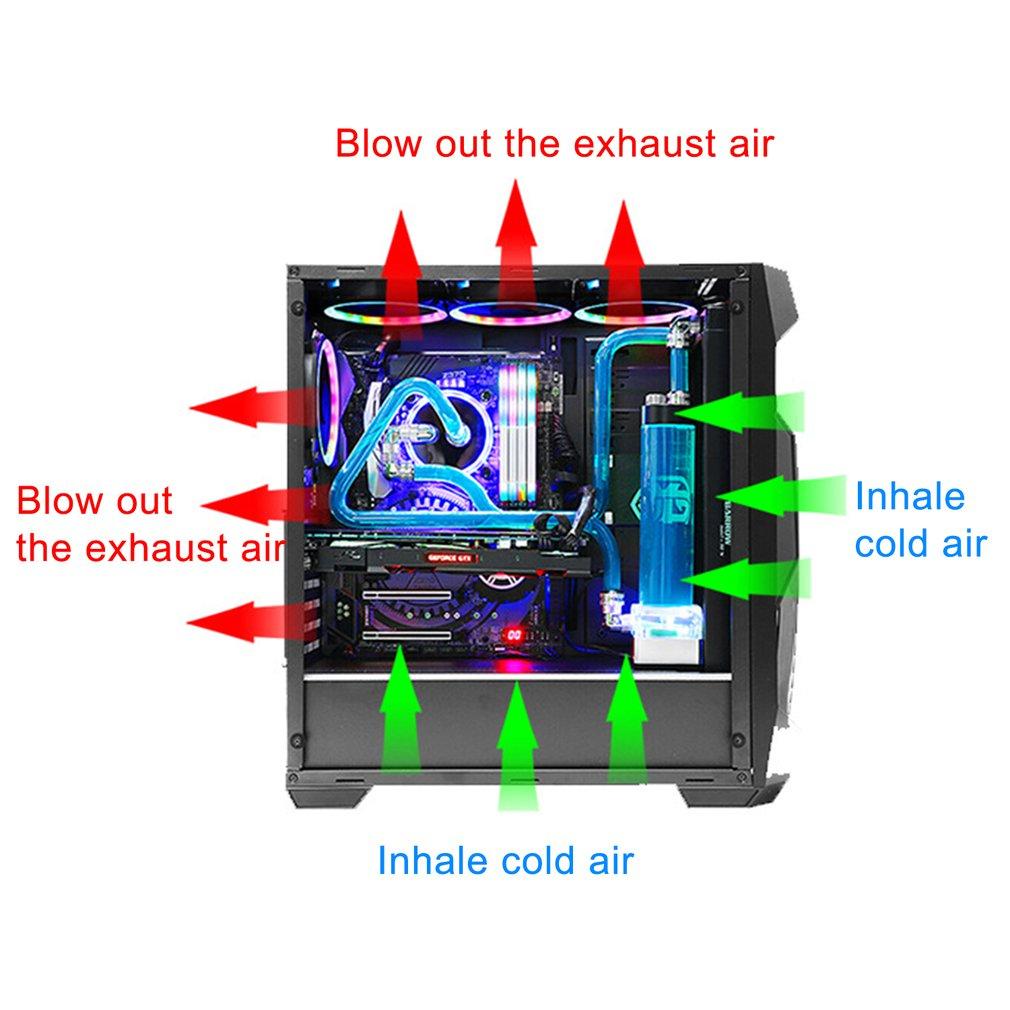 120mm RGB PC Cooling Fan Case Fans Computer Case 15 Lights Streamer 12025 Chassis Fan RGB LED PWM Light Heat Dissipation Fan