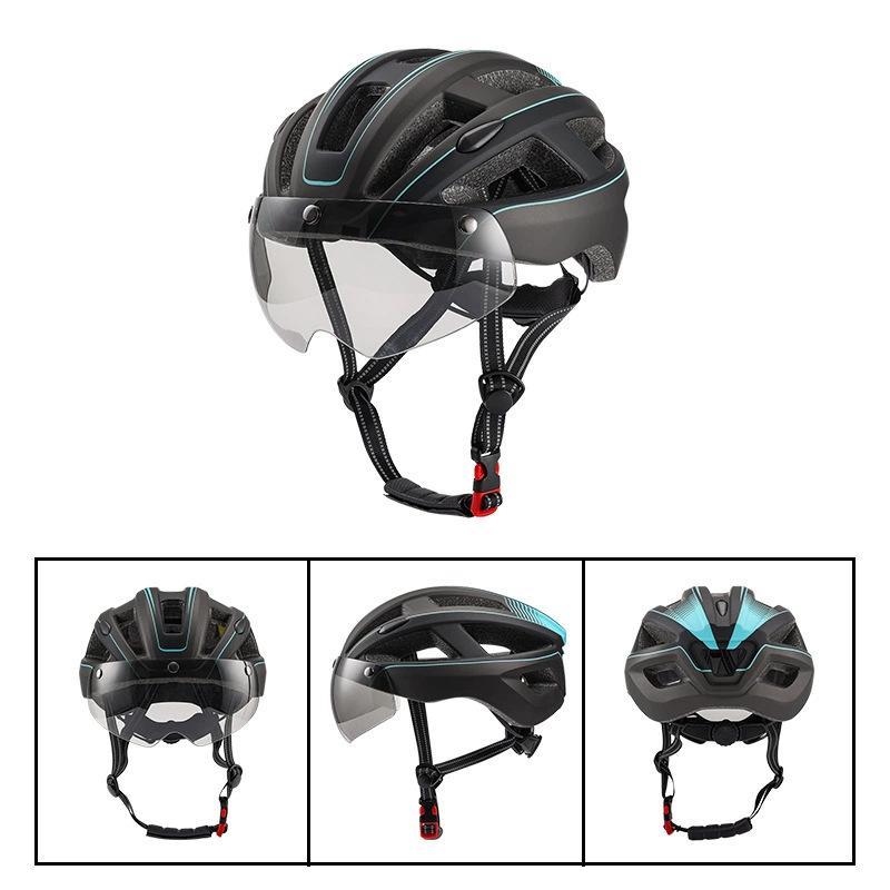 Nové magnetické brýle Cyklistická helma Prodyšná pro dospělé sportovní silniční jezdecká helma na horské kolo