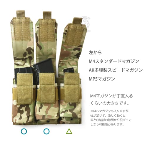 SHENKEL 3-Round Magazine Pouch for M4, M16, AK, and Multicam (pouch-001mc)