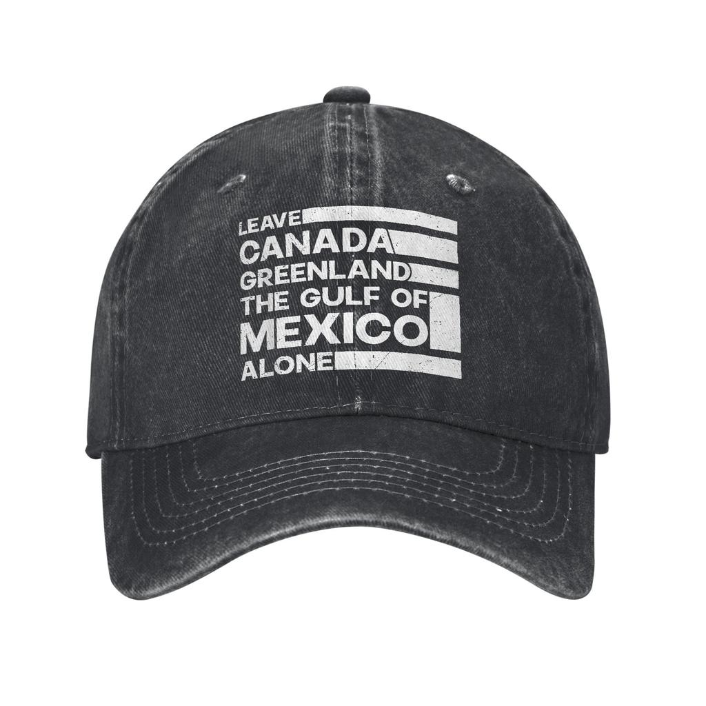 Leave Canada Greenland Gulf of Mexico Alone Baseball Caps Distressed USA Snapback Cap Outdoor Travel Adjustable Hat