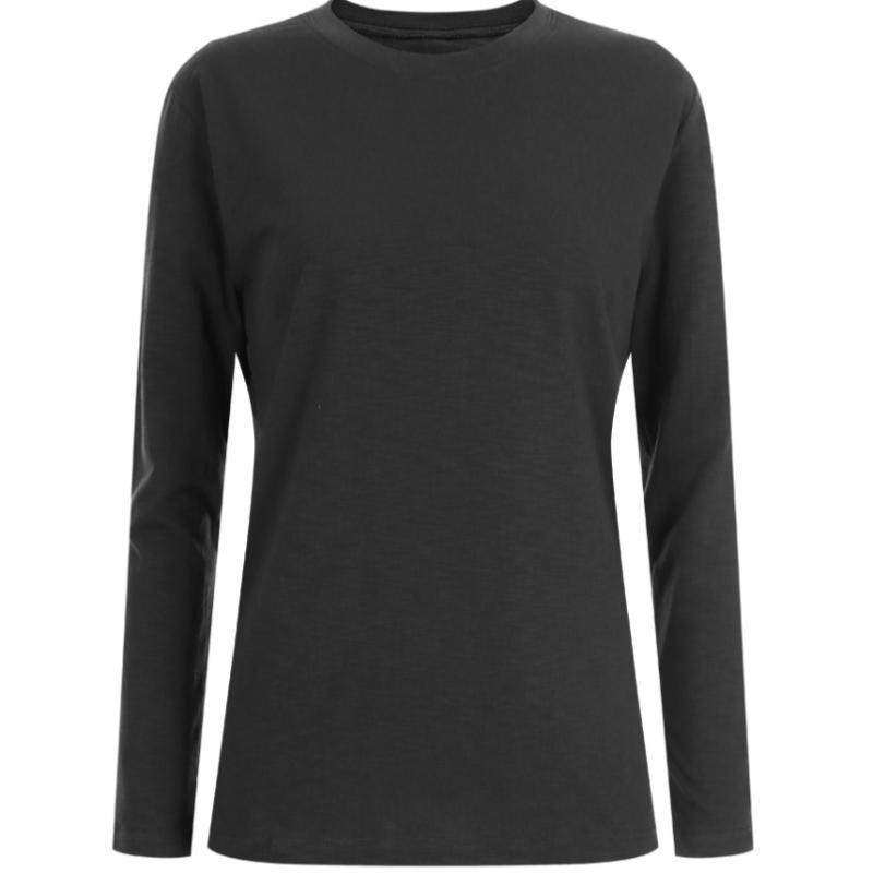 Shop   Women CoTTon Spandex Daily Solid Long Sleeve T shirT hoT Pink Dai Wsh 203