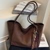 Retro Tote Bag Women's Autumn New Fashion Simple Commuter Shoulder Bag Casual Underarm Tote Bag