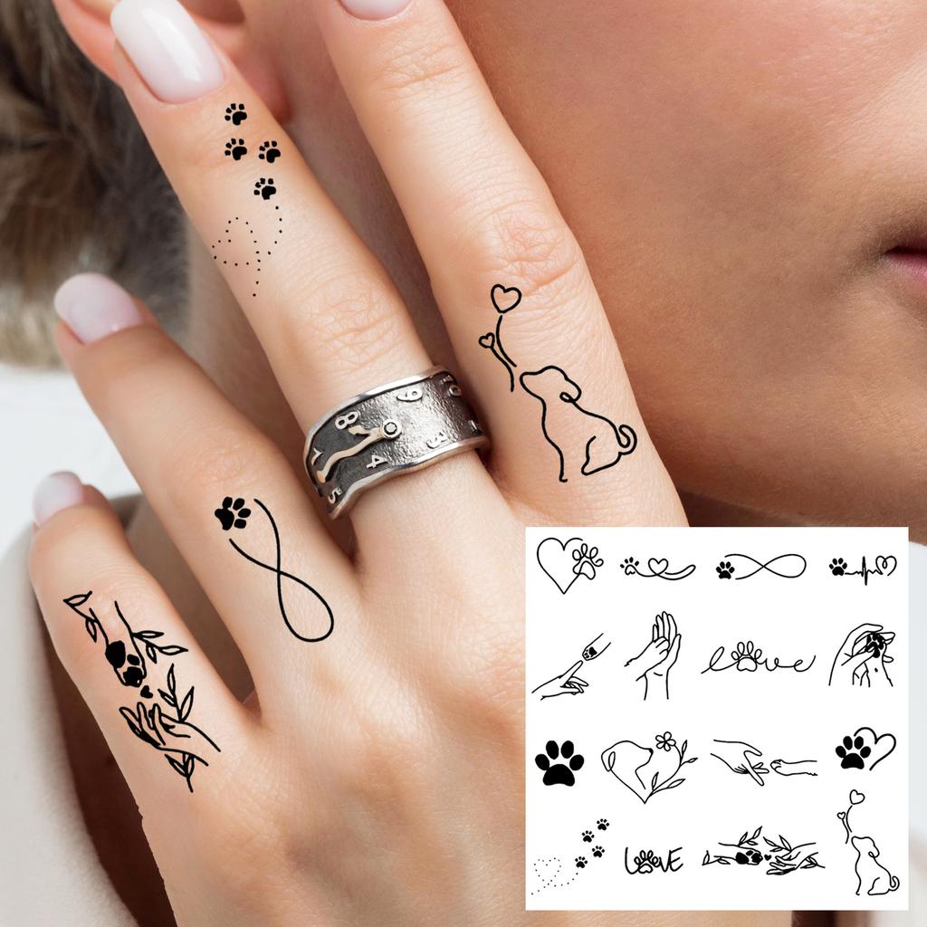 1 Sheet Small Pattern Temporary Tattoos For Women Finger Hand Ear, Realistic Star Sun Planets Fake Tattoo Sticker Durable Tatoos