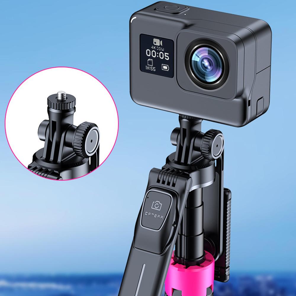 CYKE SS1 Phone Tripod 165cm Extendable Selfie Stick 4-Leg Stable Stand with Bluetooth-compatible Remote