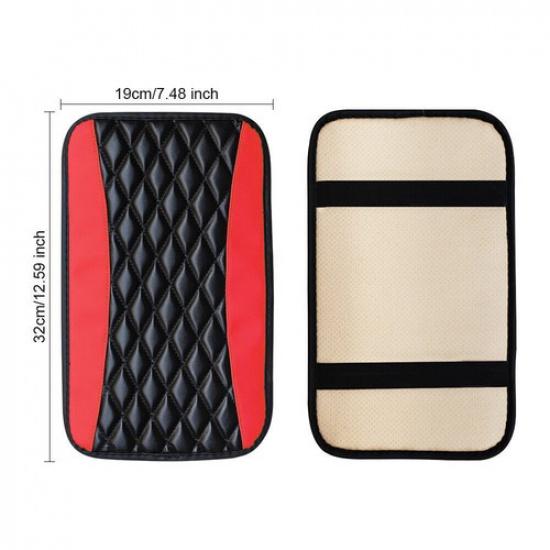 In-Car Armrest Pad Cover Center Console Box PU Leather Cushion Mat Accessories