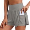 Pantaloncini Sportivi da Donna a Vita Alta Asciugatura Rapida Anti-Sfregamento per Corsa, Palestra, Yoga con Tasche per Allenamento Estivo
