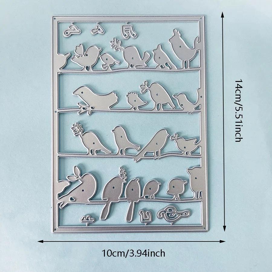 Birds Background Carbon Steeel Cutting Dies for Scrapbooking Photo Album Decoration DIY Cards Making Craft Dies Cut
