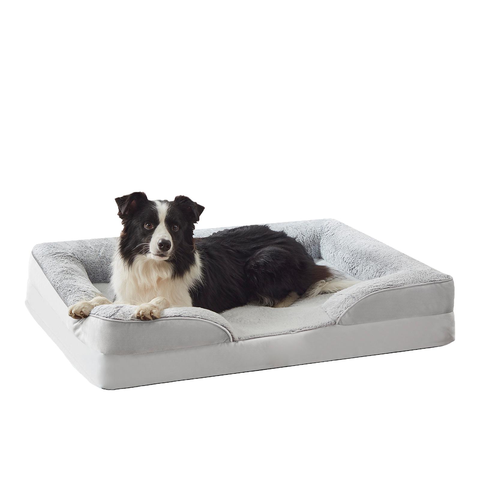 Cross-Border Bestseller Washable Dog Sofa Bed for Medium-Large Dogs, All-Season Pet Supplies светло-серый