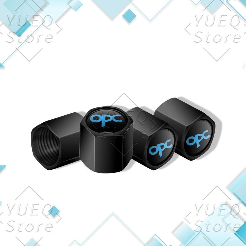 4Pcs/set OPC Logo Emblem Car Wheel Tire Valve Caps Dustproof Air Stem Covers For Opel Vauxhall Astra G H J K FCorsa Mokka Zafira JV4
