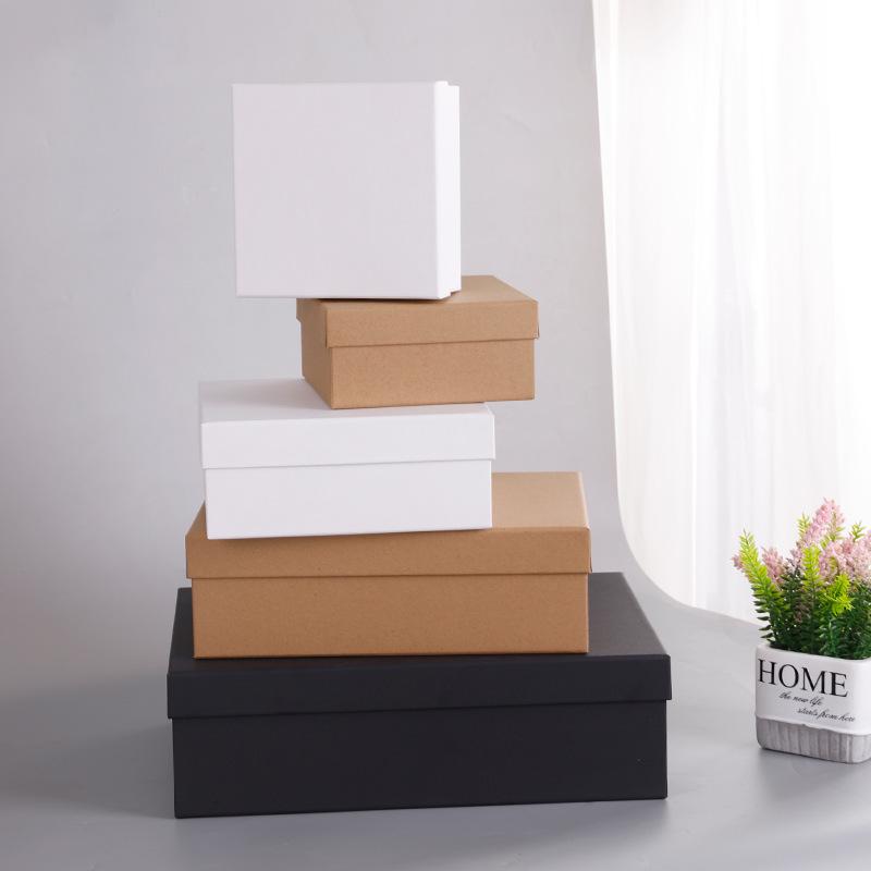 White Gift Box for Clothes, Shoes, and Bags - Top and Bottom Lid Design