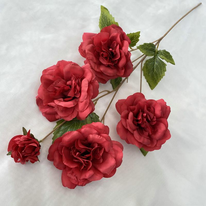 Silk Rose Bouquet For Wedding Decor Photography Props Home Gift Styling