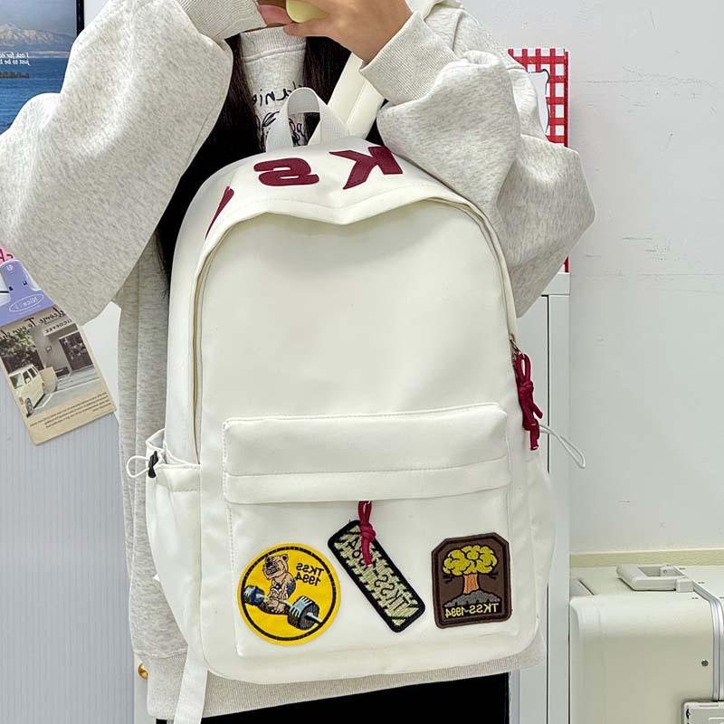 Schoolbag American retro schoolbag female ins style high value junior high school student high school student large capacity backpack personalized