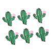 6Pcs Embroidered Patches Cactus Shape Cute Beautiful Covering Breakages Stains Iron On Patches for