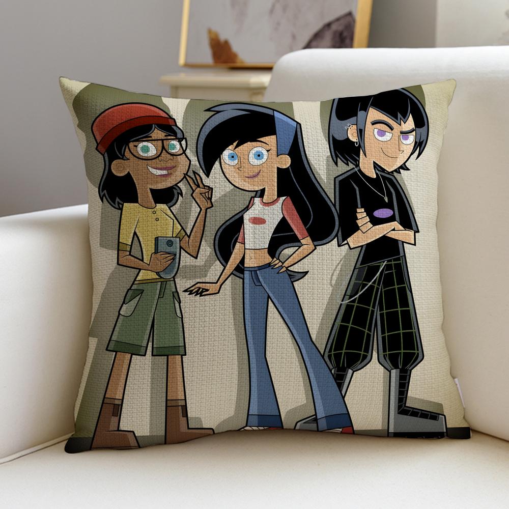 Ghostly DDanny PhantomS Cushion Cover Breathable and skinfriendly linen pillowcase square removable and washable cushion