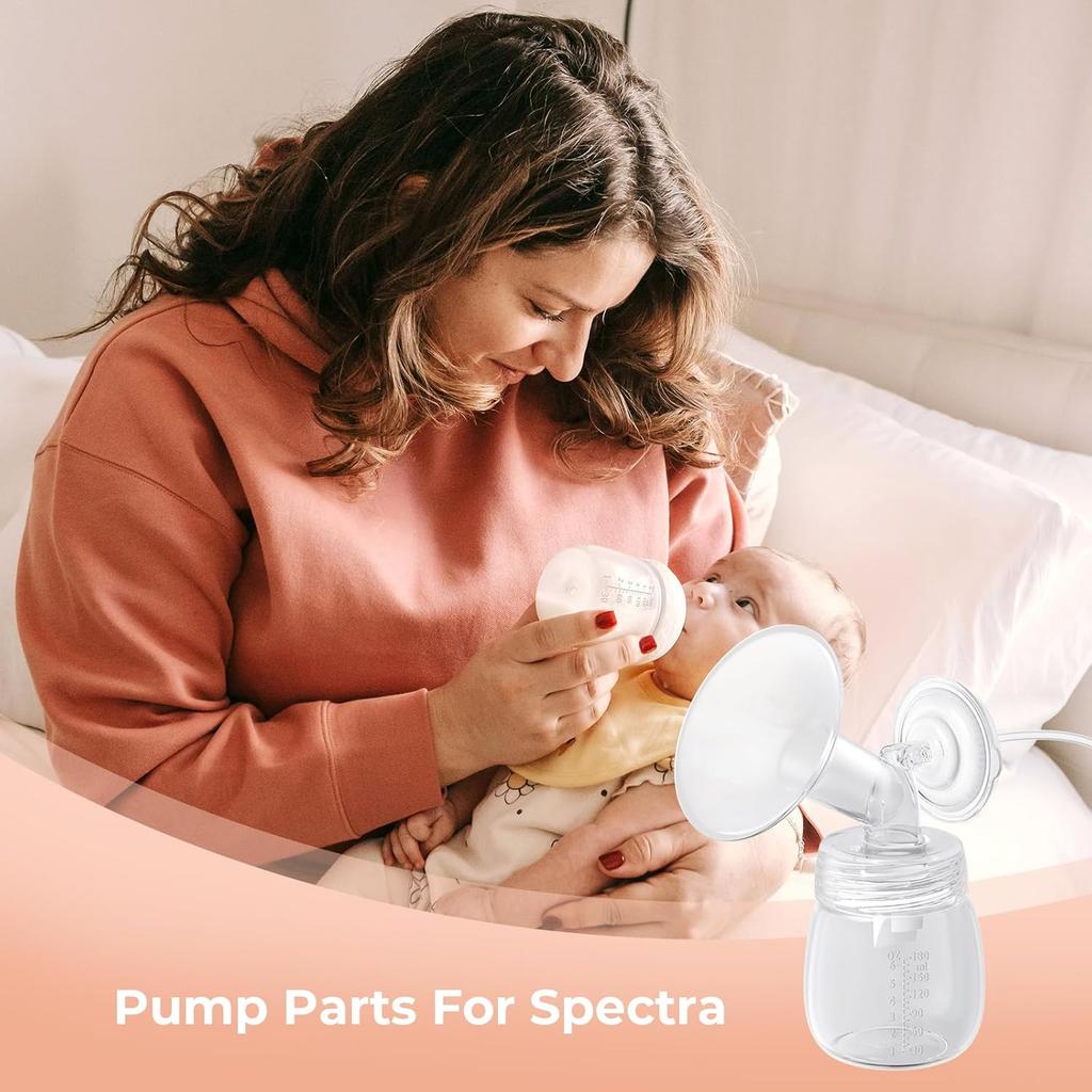 Breast Pump Accessories Compatible with Spectra Replacement Pump Parts 21mm Flange, Spectra Pump Parts S1 S2 Replacements Full Set 2 Set (Full
