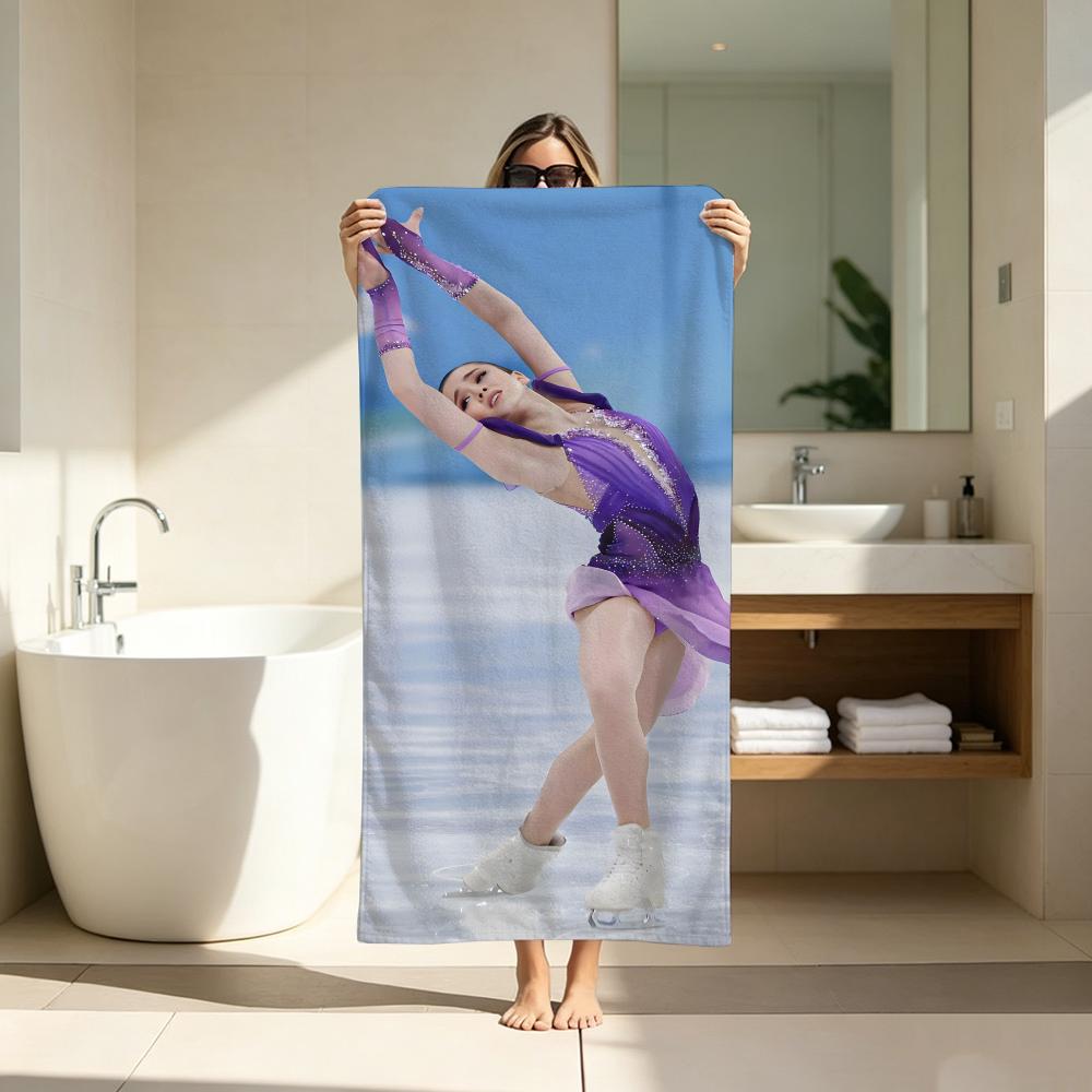 Celebrity K-KamilaS ValievaS Towel ultra-fine fiber quick drying absorbent bath towel, outdoor swimming sports towel