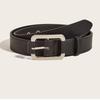 Retro Korean Style Alloy Buckle Belt Fashionable Trendy Waistband Decorative Black Belt