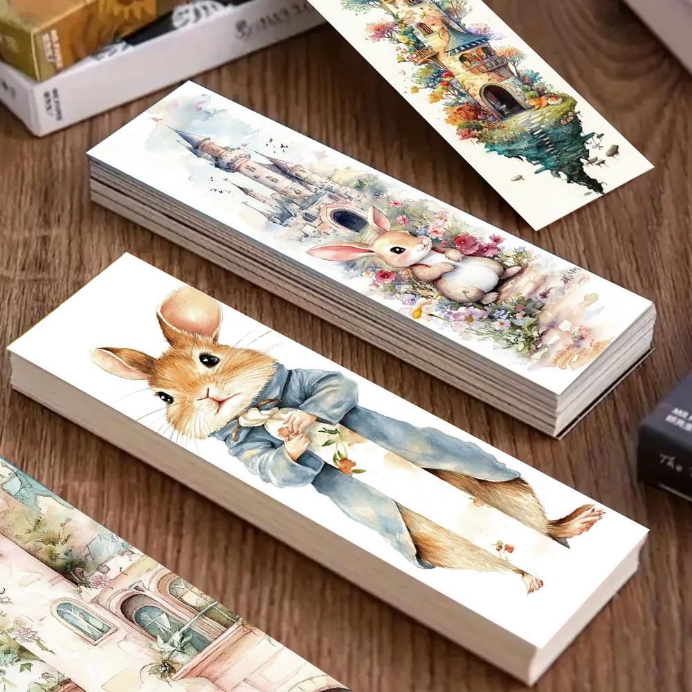 32 Stück. Retro Peter Hase Lesezeichen, geeignet für die Schulanfangszeit, Weihnachten, Halloween, Lehrer, Leser und Geburtstage.