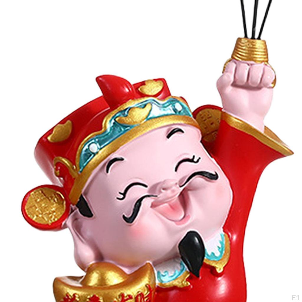 Socha boha bohatství, dekorativní figurka, sběratelské předměty, roztomilá stolní ozdoba, socha do kanceláře