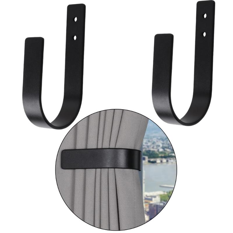 2 Pack Curtain Tiebacks Curtain Holdbacks U Shaped Curtain Hooks Curtain Pull Backs Tie Backs Wall Mount Curtain Holder