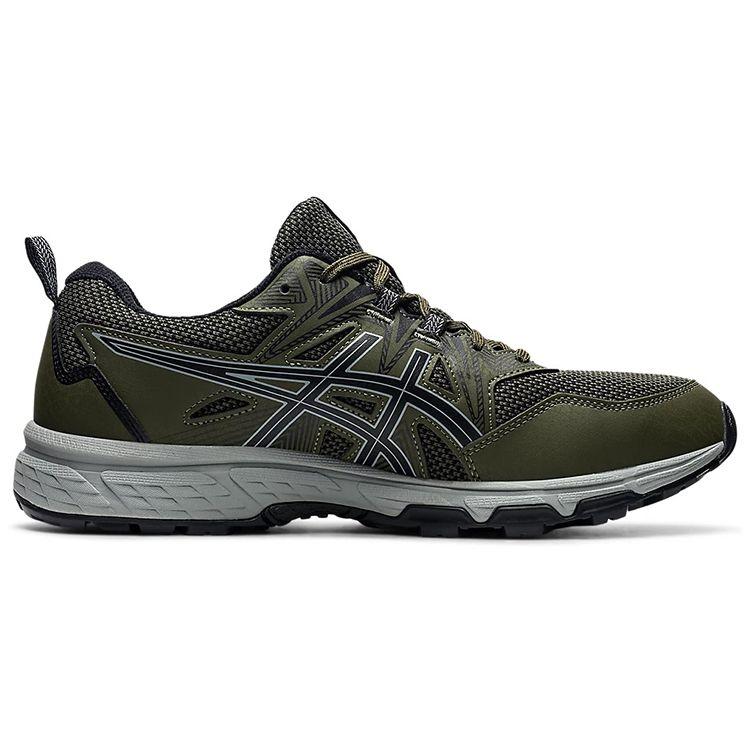 Asics Ahar+ Fabric Leather Low Top Running Shoes Men Sneakers Army-Green Black 1011A824-302