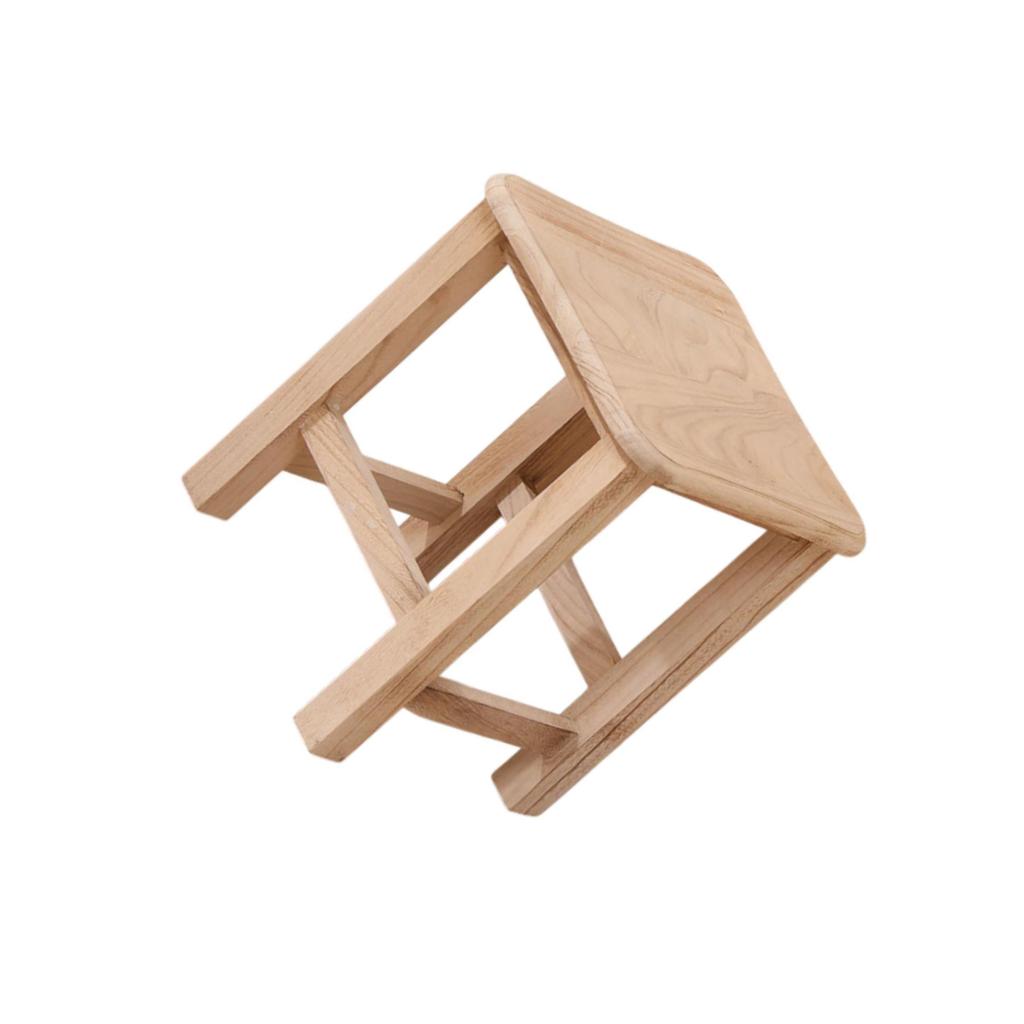 Wooden Foot Stool Change Shoe Stool Small Footstool for Doorway Dorm Bedroom Style B