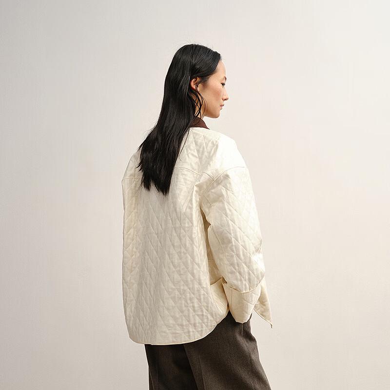 LESS Women's 2025 Autumn Loose Lapel Mid-Length Coat