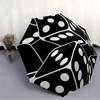 1pc Dice Pattern Automatic Open/close Umbrella, 8-Rib Sturdy Structure, Auto Folding/Opening, Portable Travel Umbrella for Women,248